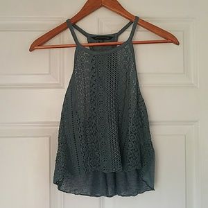American Eagle blue/green crop top